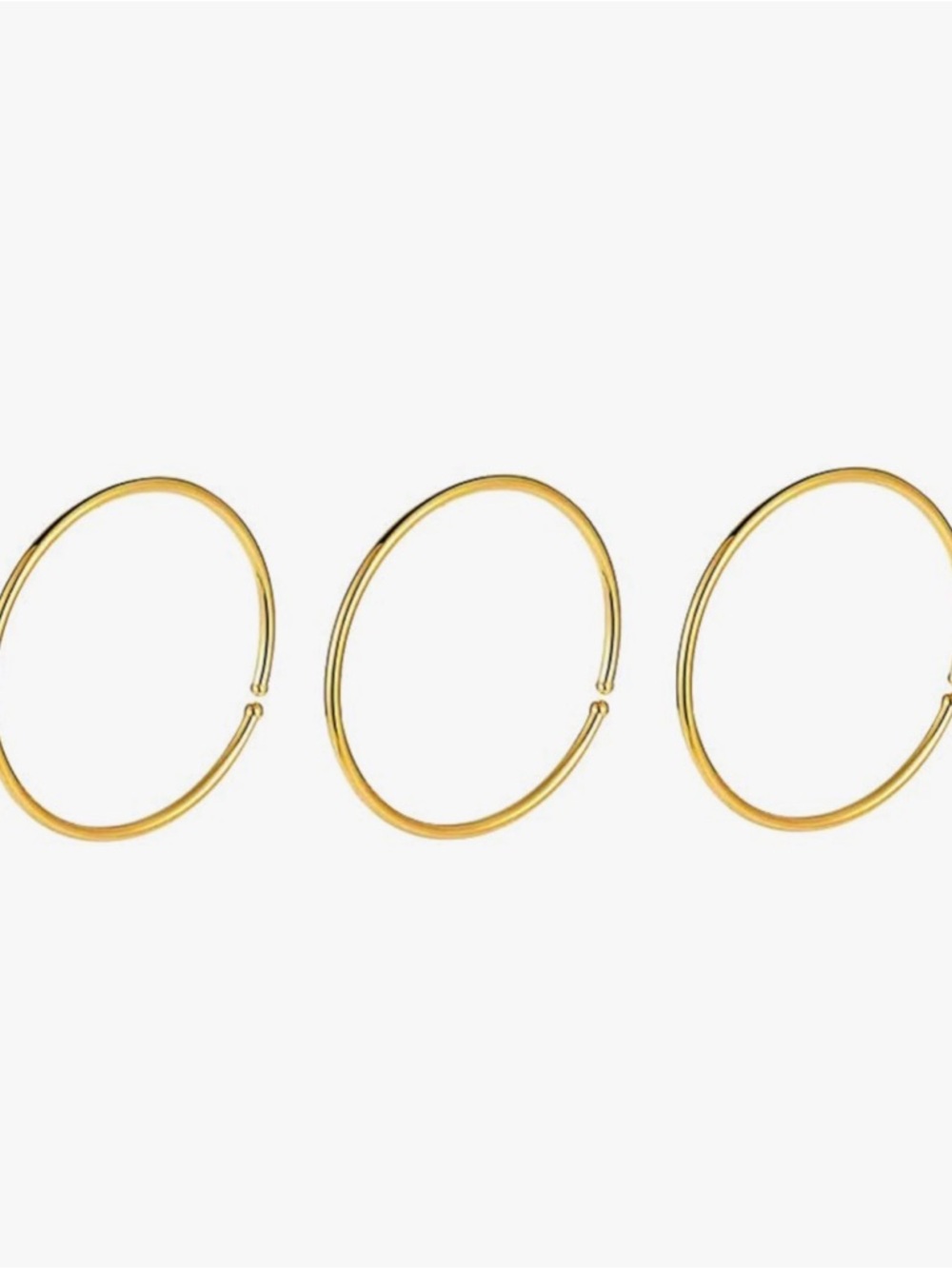 14K Gold Hoop Earring Trio